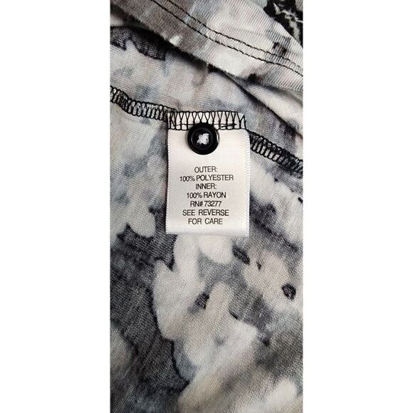 Simply Vera by Vera Wang Women's Button-down Double Layered Shirt Size M Black - Picture 12 of 12